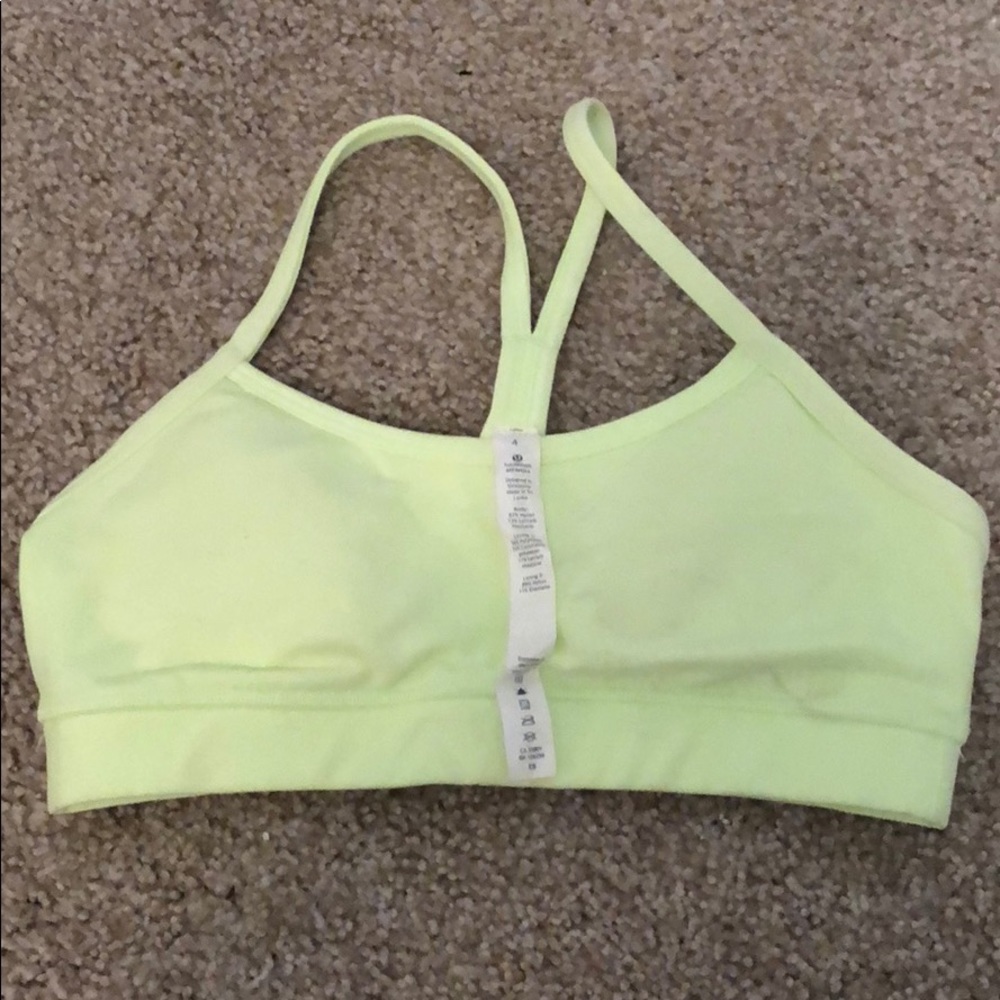 New with tags lululemon flow Y bra bright green